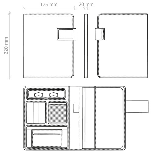 Tabella misura portablocco aperto e chiuso