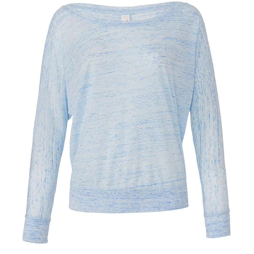 Maglia donna azzurro chiaro con maniche lunghe a pipistrello