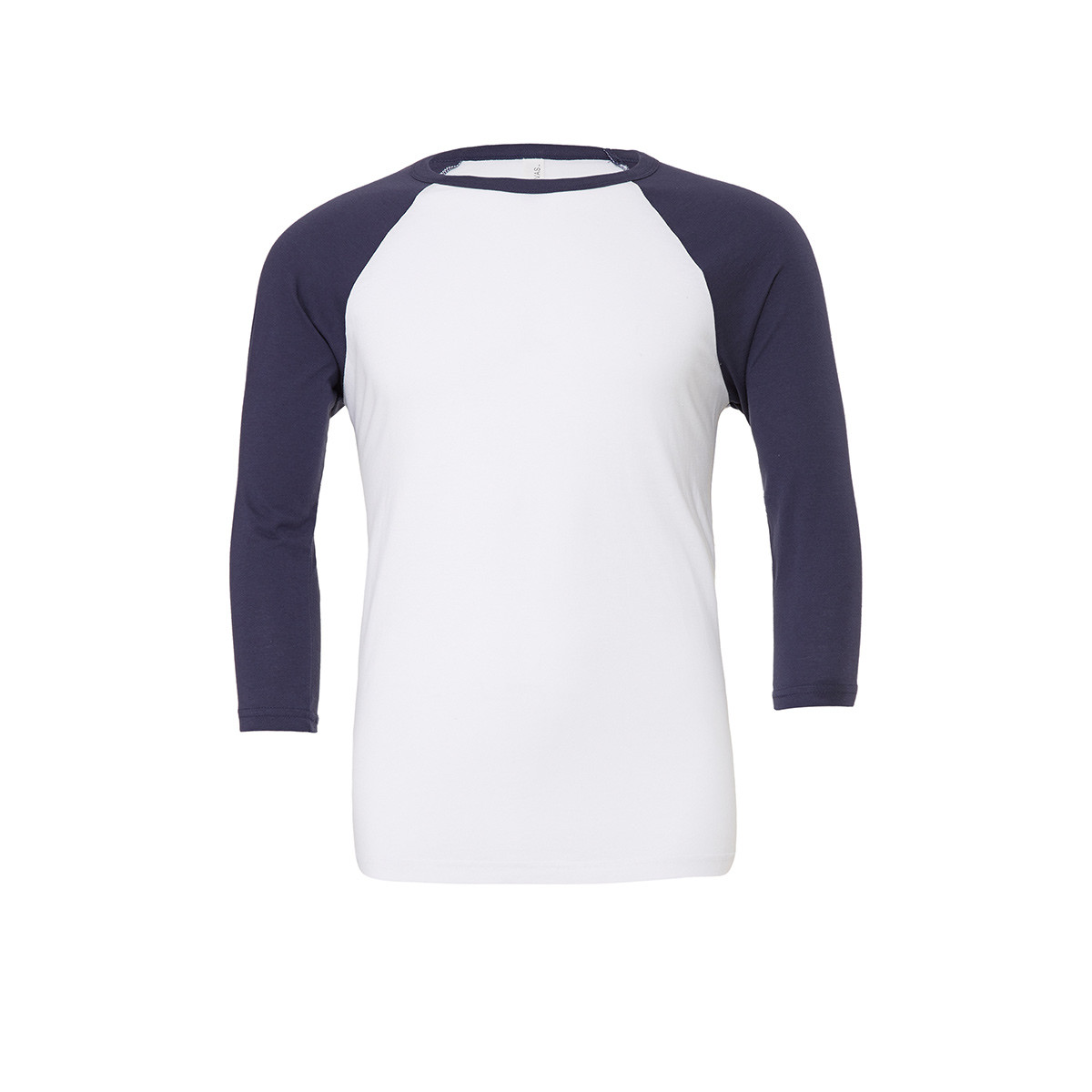 Maglia unisex con maniche 3/4 bianca e viola