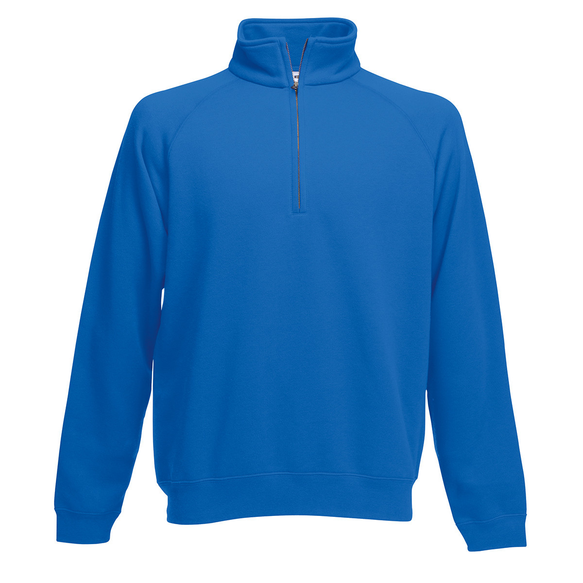 Pile da uomo blu collo alto con mezza zip