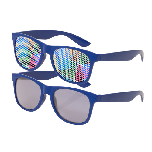 Occhiali da sole in plastica blu
