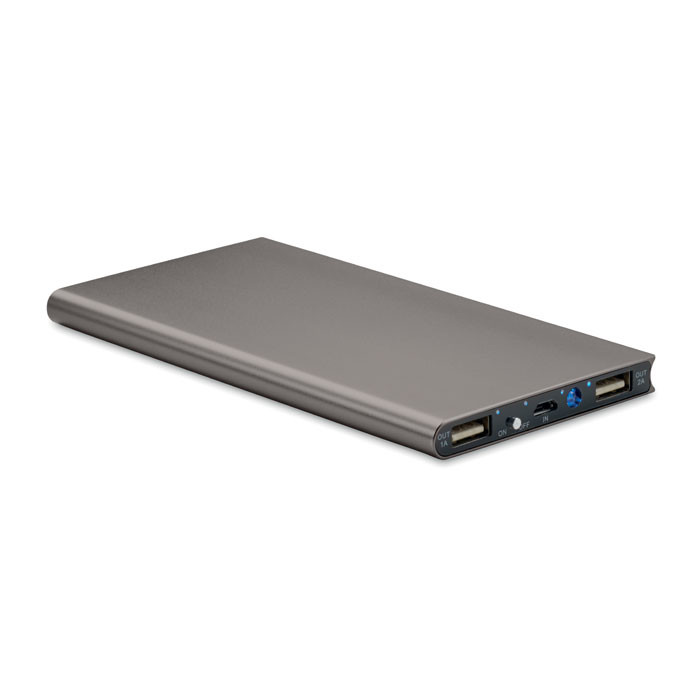 Powerbank grigio in alluminio