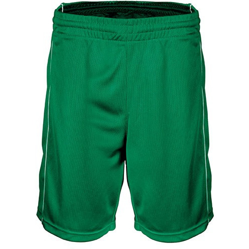 Pantaloncini da basket verdi con tessuto ed asciugatura rapida