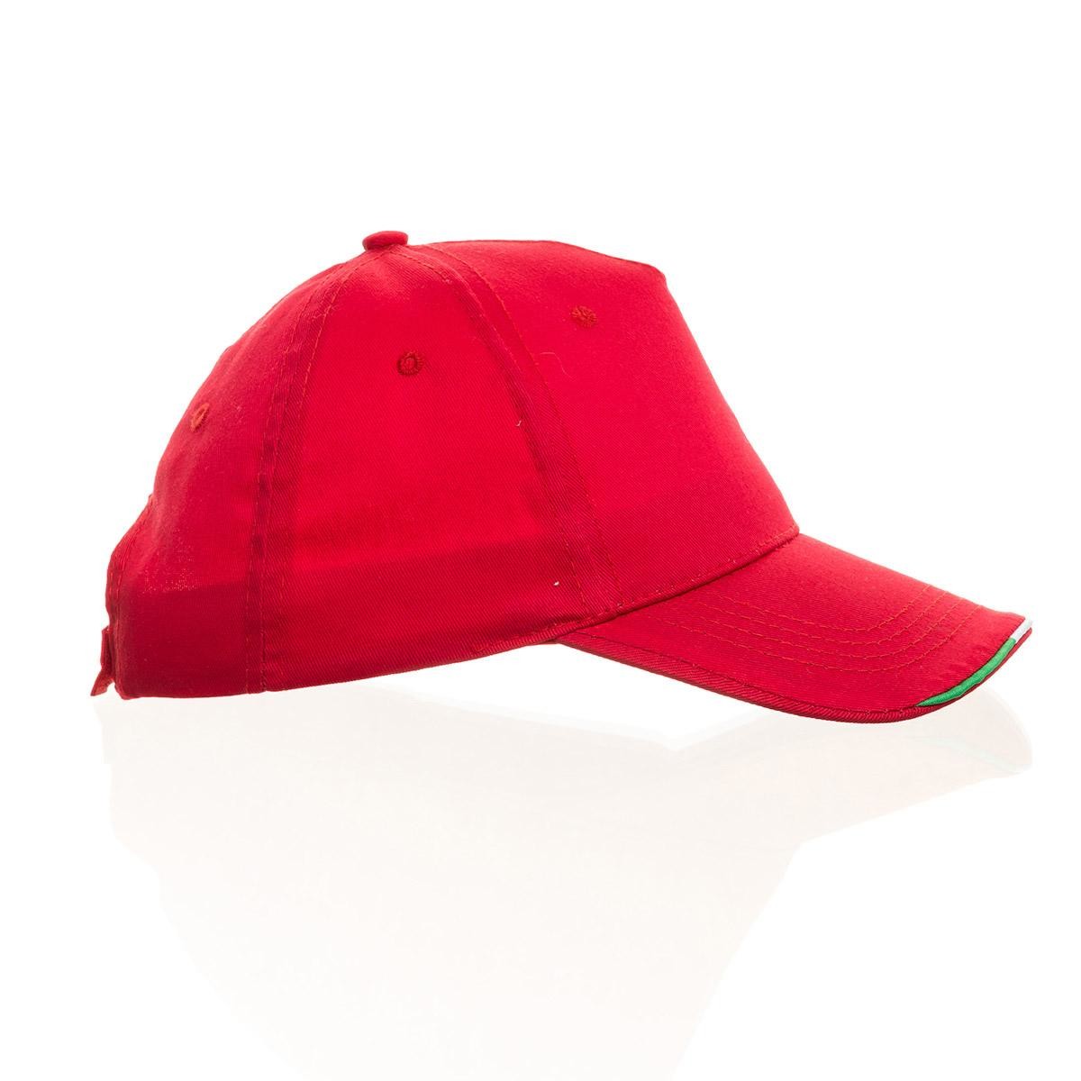 Dettaglio profilo cappello rosso