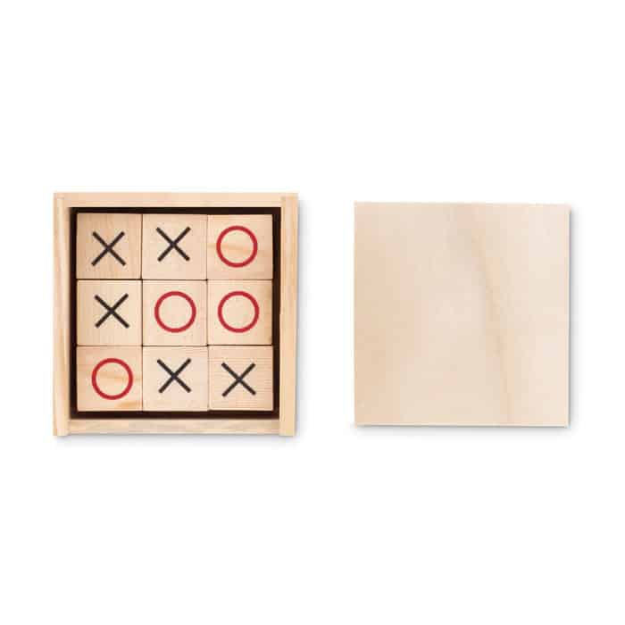 Gioco tris in scatola di legno