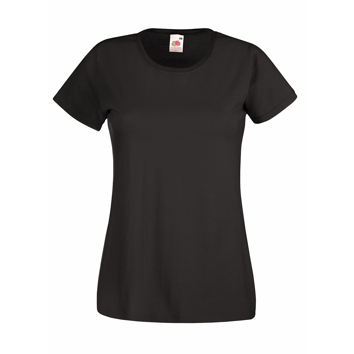 Tshirt donna manica corta nera 100% cotone