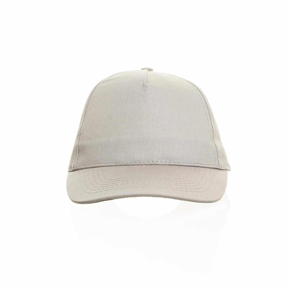 Dettaglio frontale cappello beige con visiera