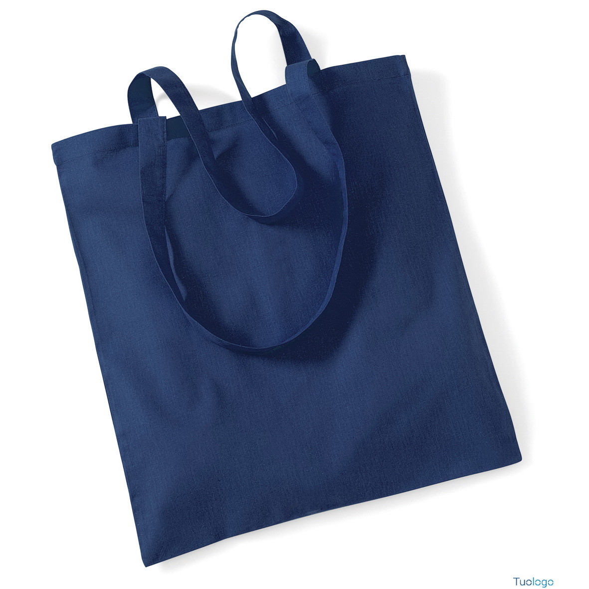 Shopper blu royal con manici lunghi