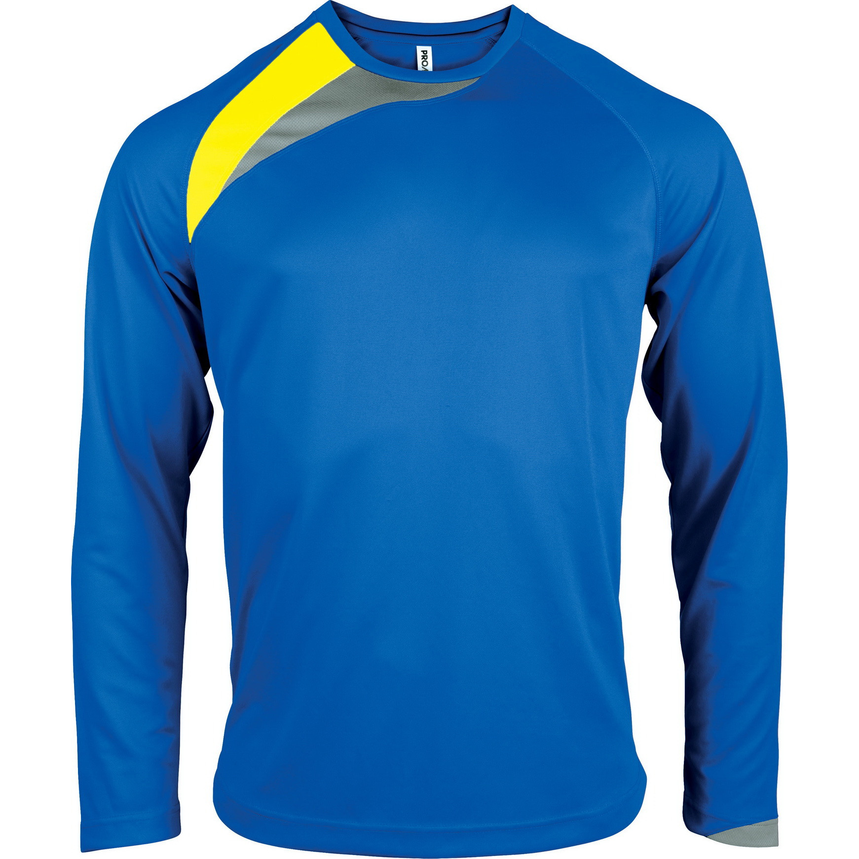 Maglia da calcio manica lunga blu 100% poliestere