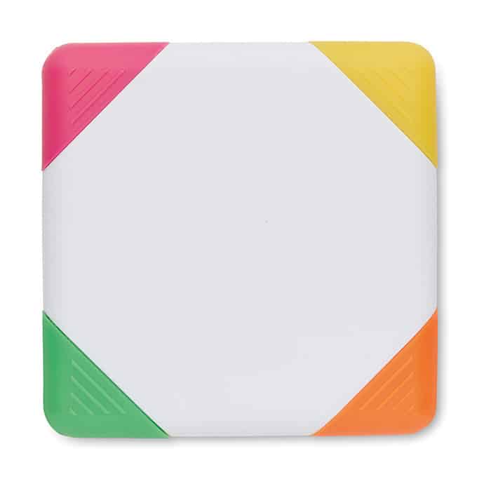 Evidenziatore a quattro punte con custodia in abs