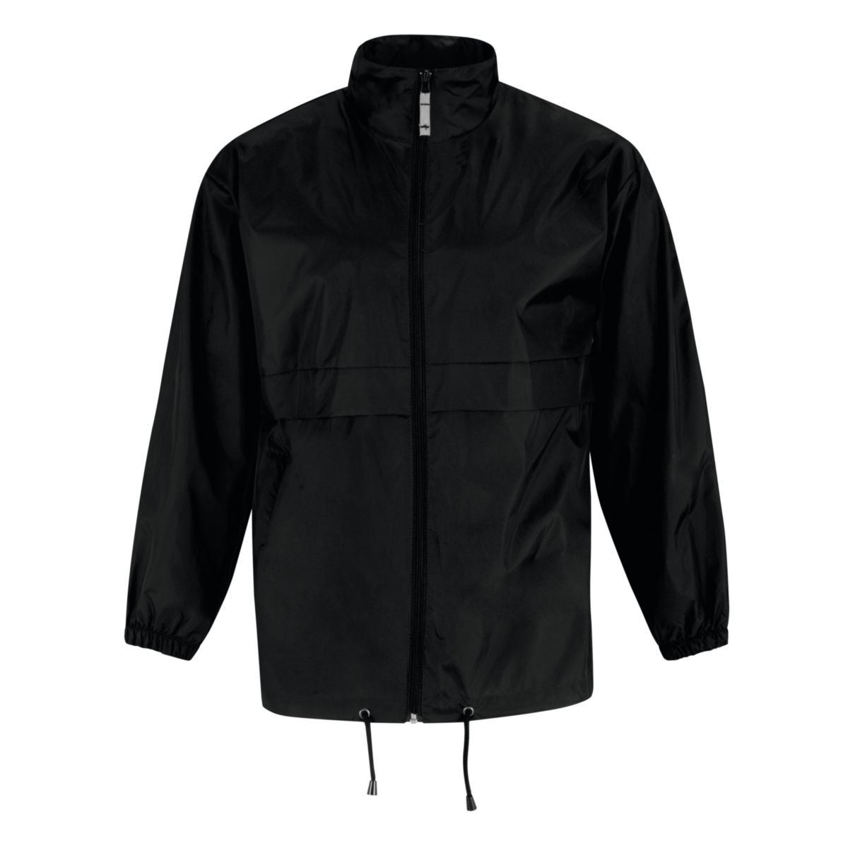 Impermeabile con cerniera nero