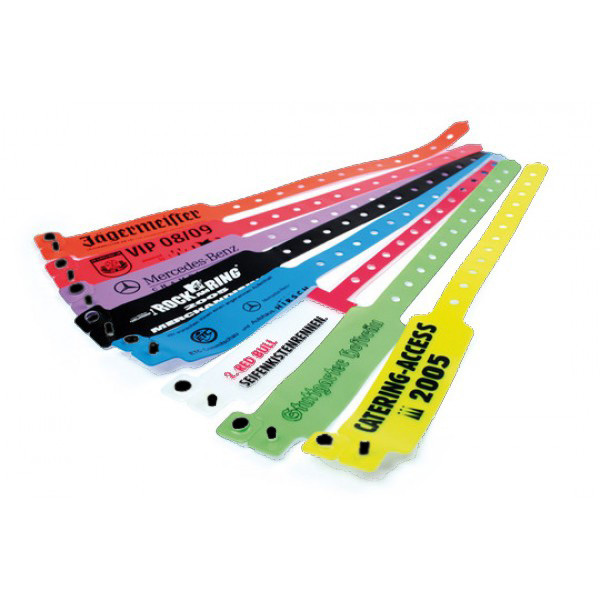 Braccialetti in plastica con chiusura monouso