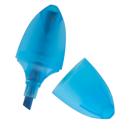 Evidenziatore in plastica azzurra