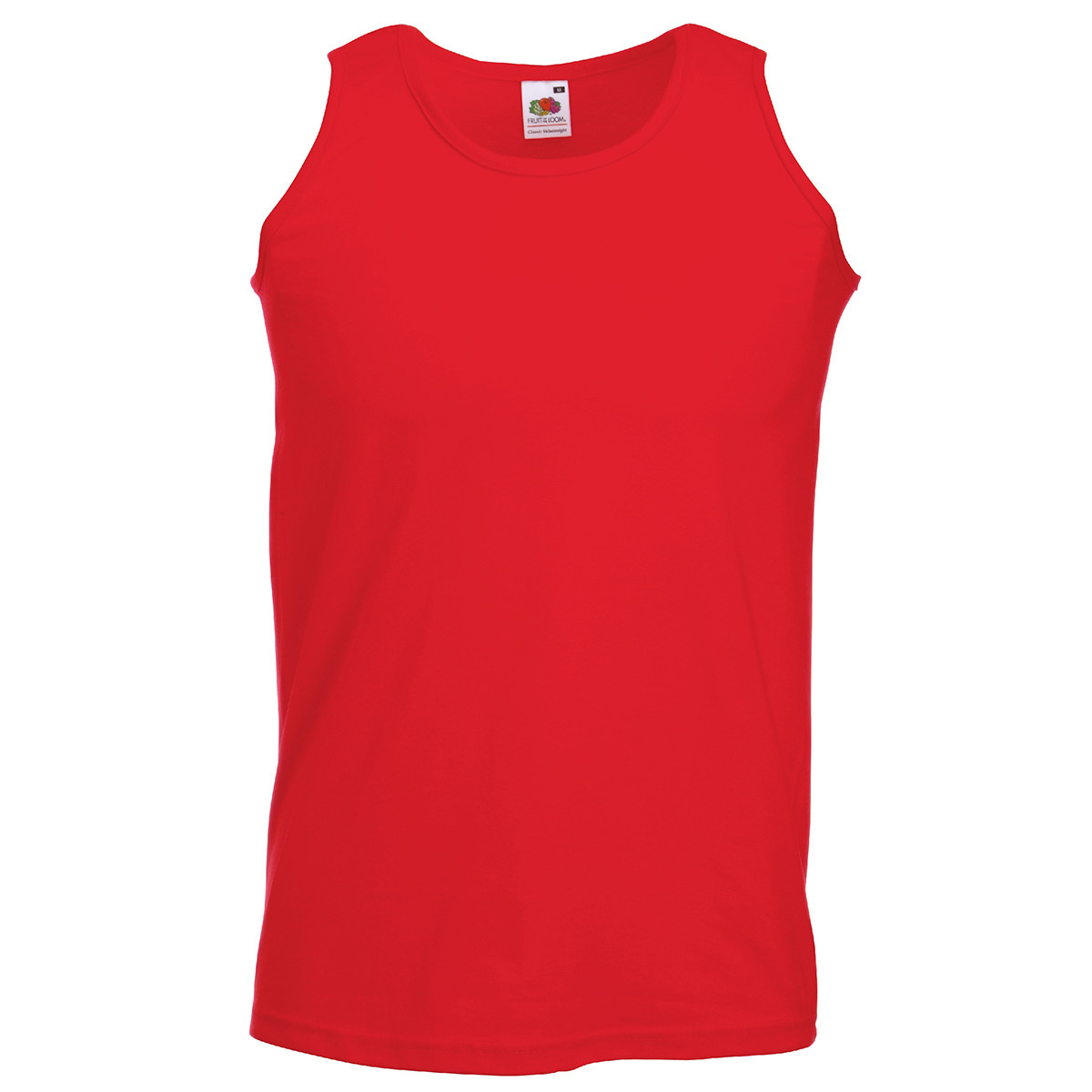 Canotta uomo rossa in cotone con girocollo