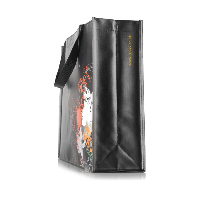 Lato shopper da supermercato con manici lunghi e logo