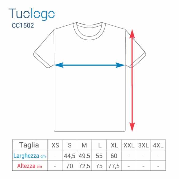 Tabella misure altezza e larghezza