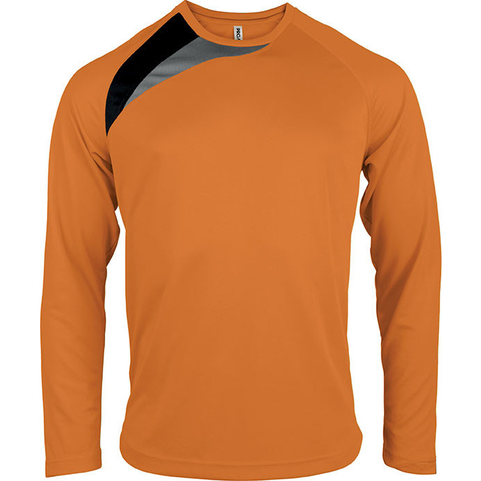 Maglia da calcio manica lunga arancione 100% poliestere