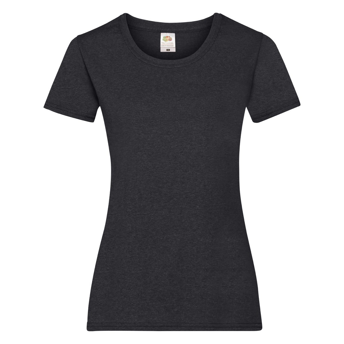 Tshirt donna manica corta grigia scura 100% cotone