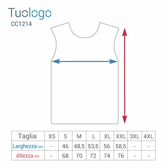 Tabella taglia altezza e larghezza
