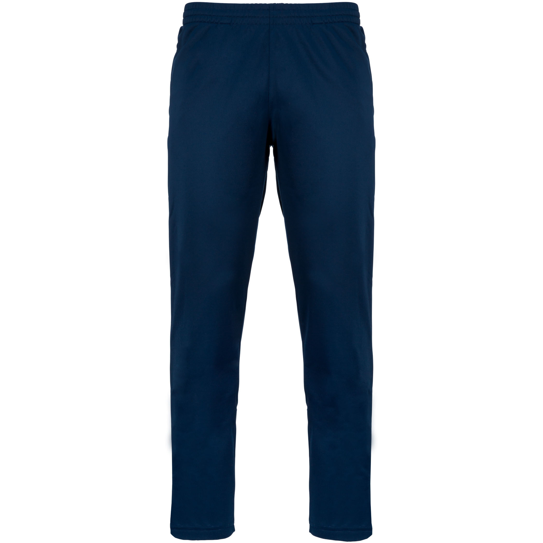 Pantaloni blu 100% poliestere con due tasche laterali con zip e girovita elastico