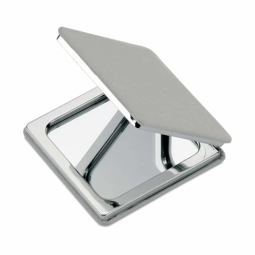 Doppio specchietto con chiusura magnetica ed esterno in similpelle