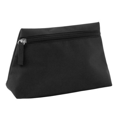Trousse nero in poliestere con chiusura zip