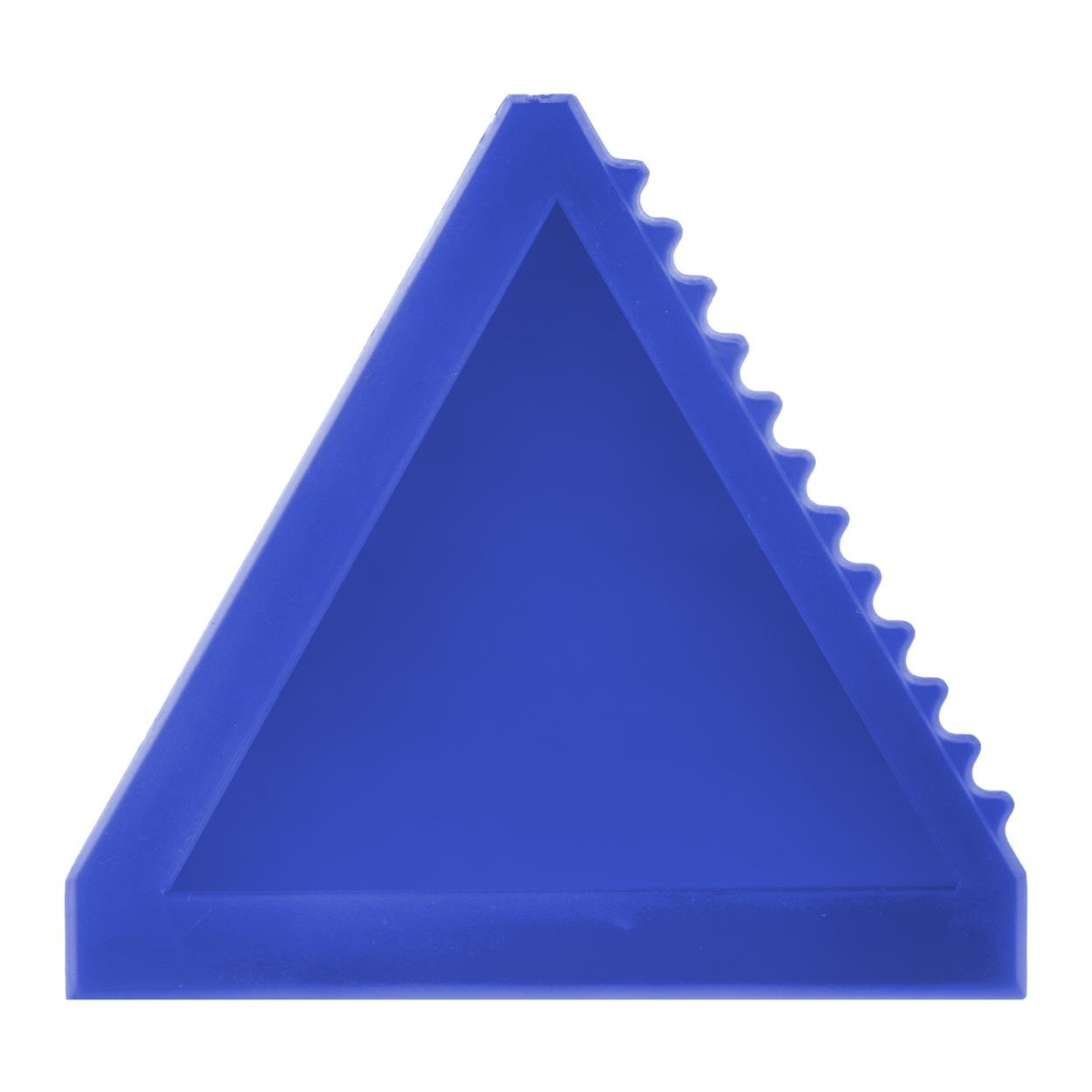 Raschiaghiaccio triangolare in plastica blu