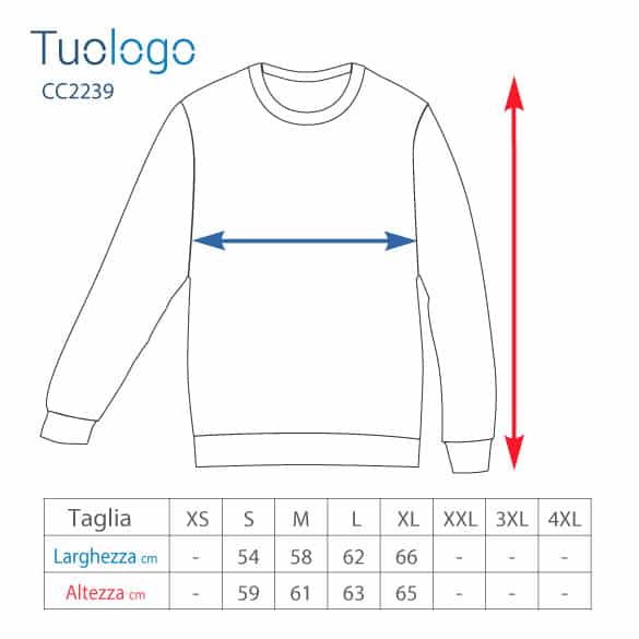 Tabella taglia altezza e larghezza