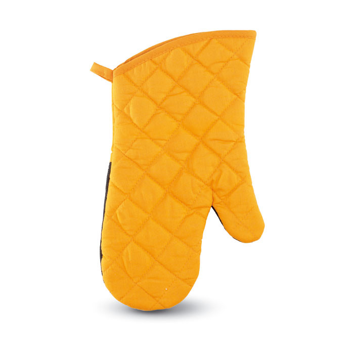 Guanto da cucina in cotone e gomma arancione