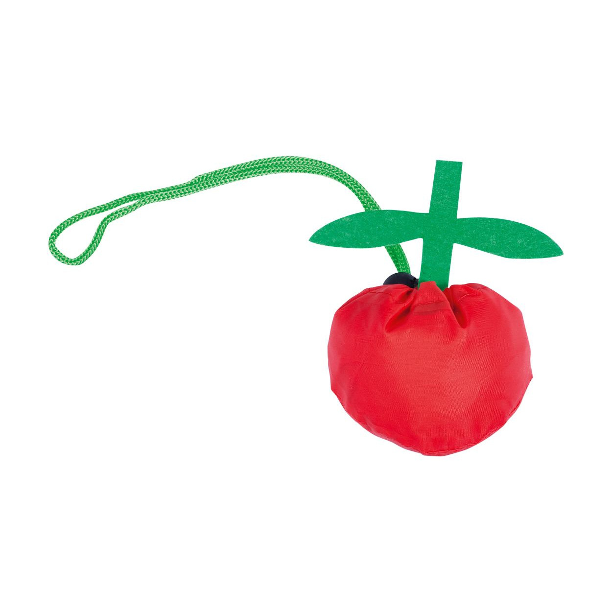 Shopper rossa ripiegabile a forma di sacchetto della frutta