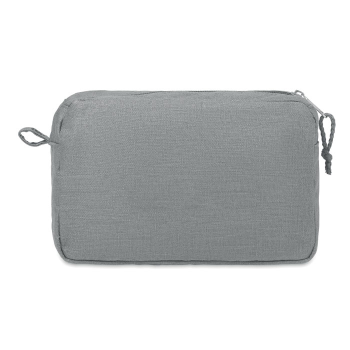 Trousse grigio in canapa