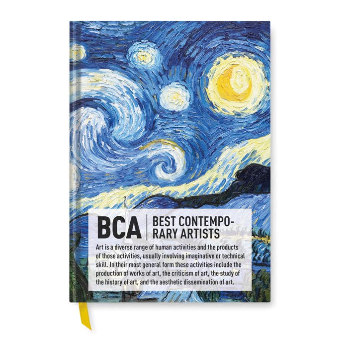 Bloc notes con copertina rigida con stampa e ottanta fogli