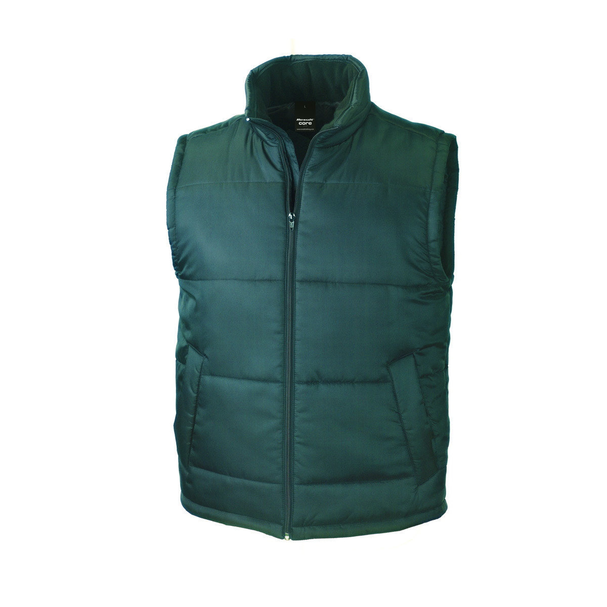Smanicato unisex verde con tasche frontali