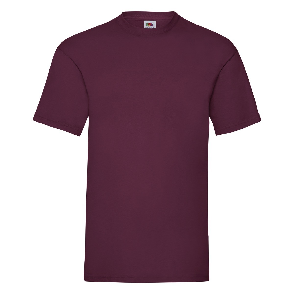 Tshirt in cotone manica corta e girocollo di colore bordeaux