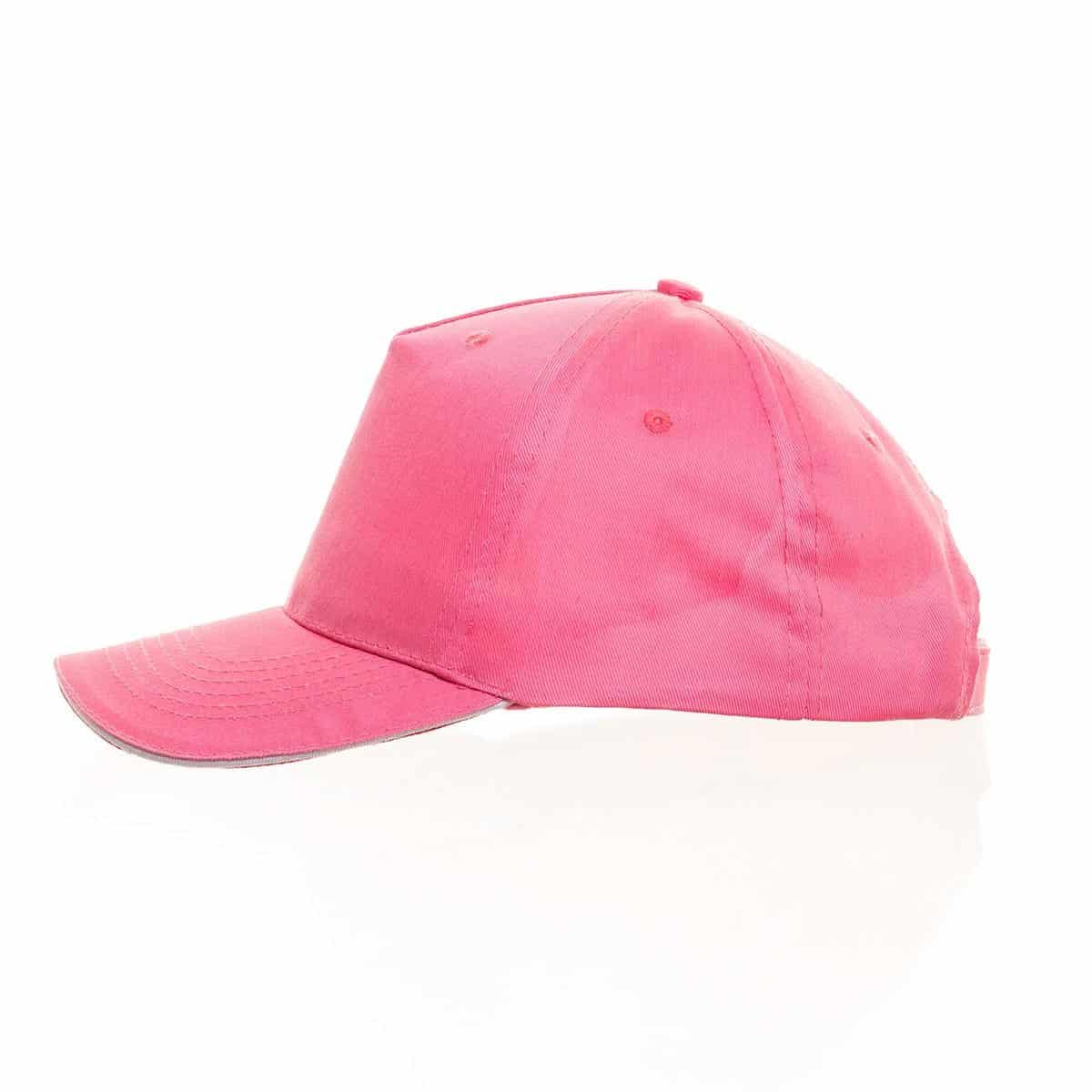 Cappello rosa con visiera