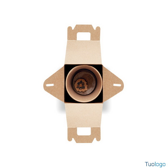 Vaso e confezione in cartone con semi