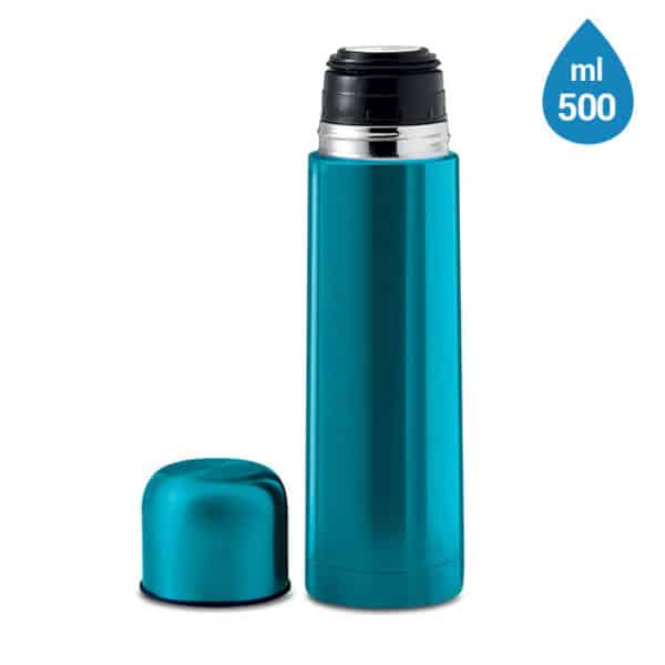 Thermos in acciaio azzurro