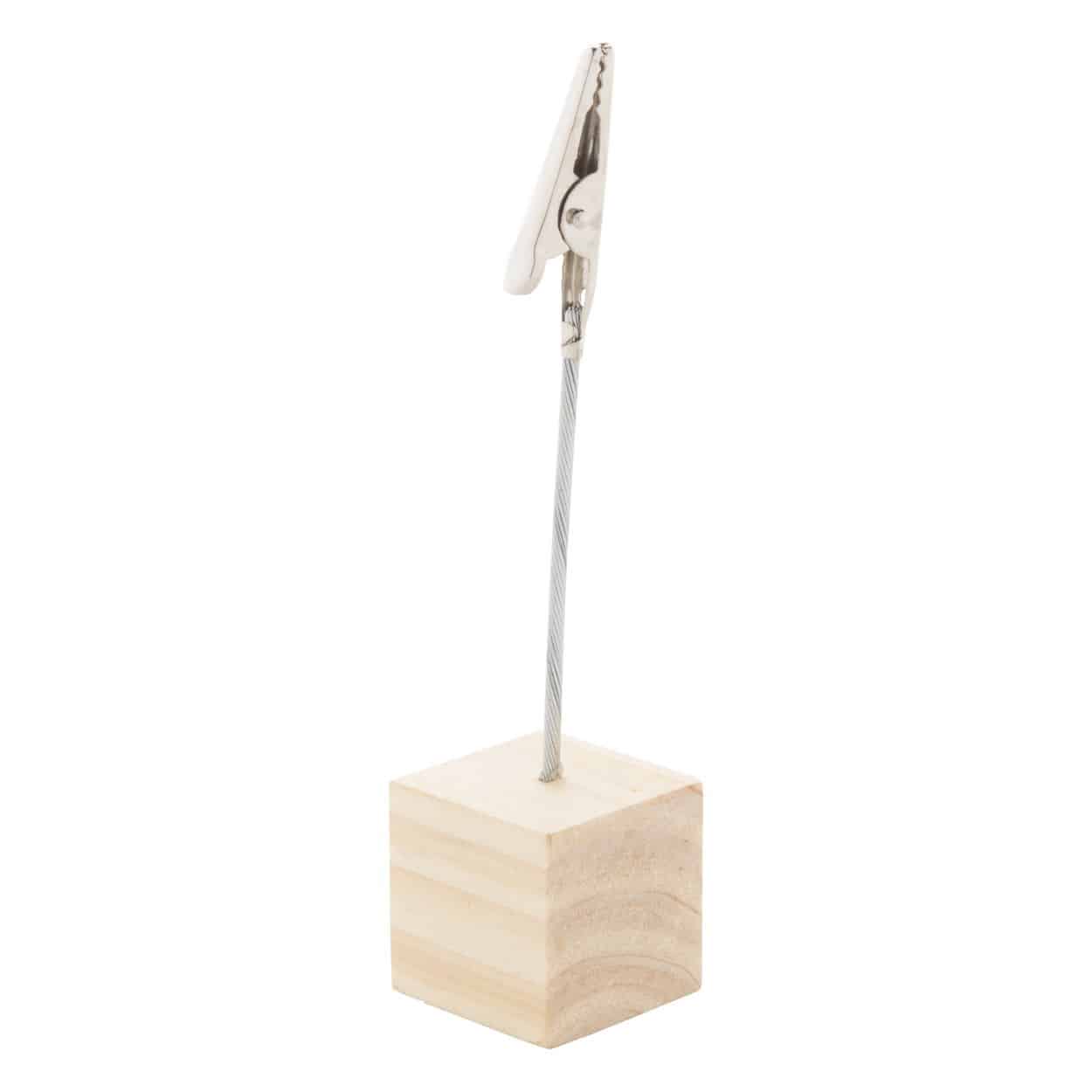 Clip portamemo con base in legno di pino