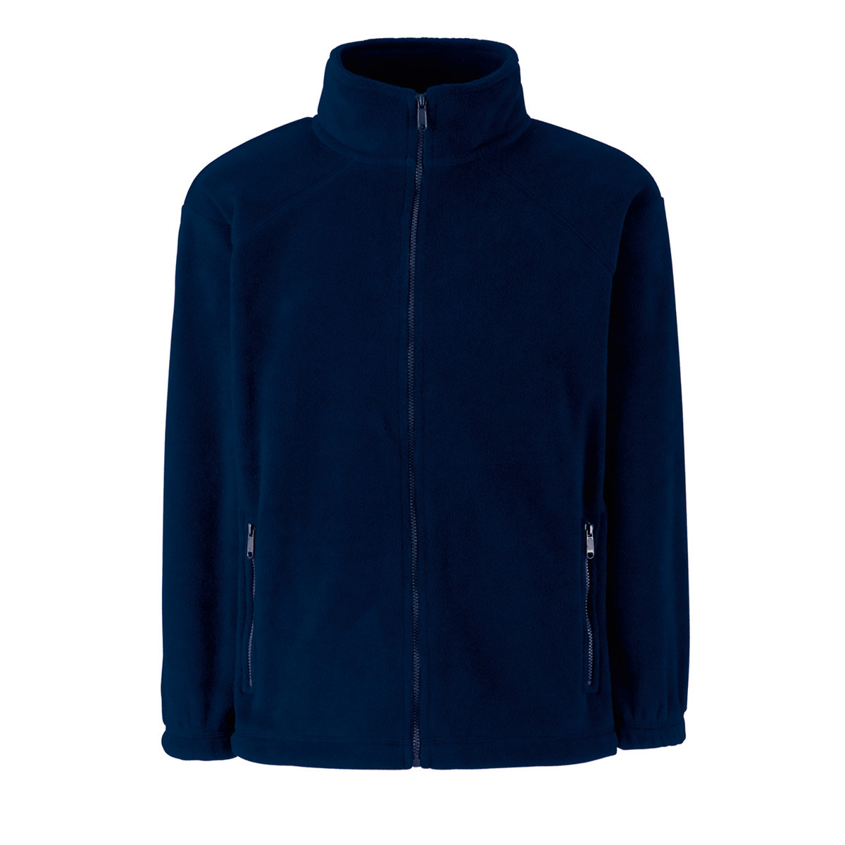 Pile bambino di colore blu scuro con collo alto e zip