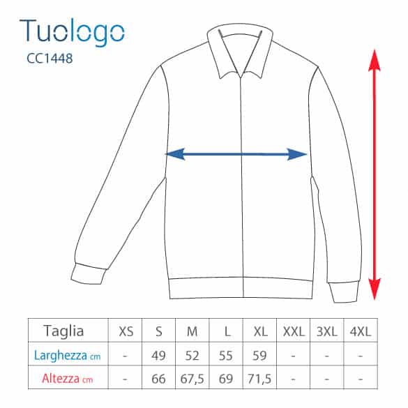 Tabella taglia altezza larghezza