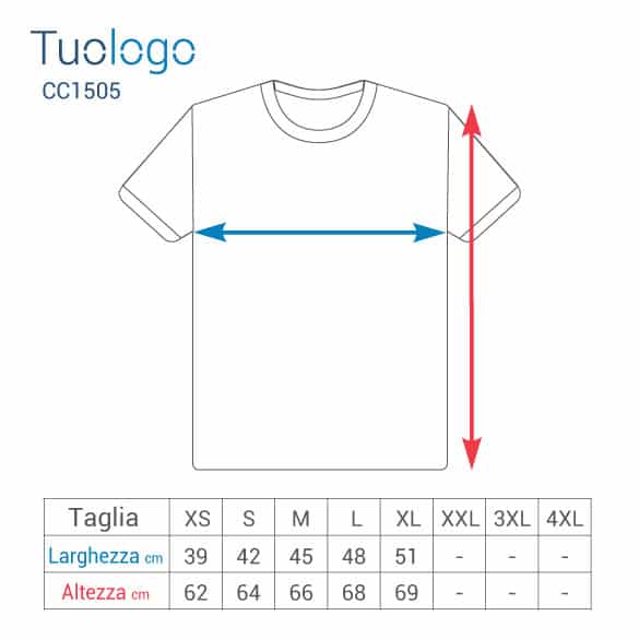 Tabella misure altezza e larghezza