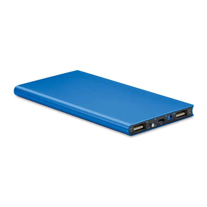 Powerbank blu in alluminio