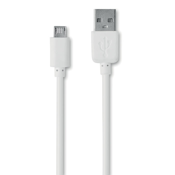 Cavo usb e micro usb bianco