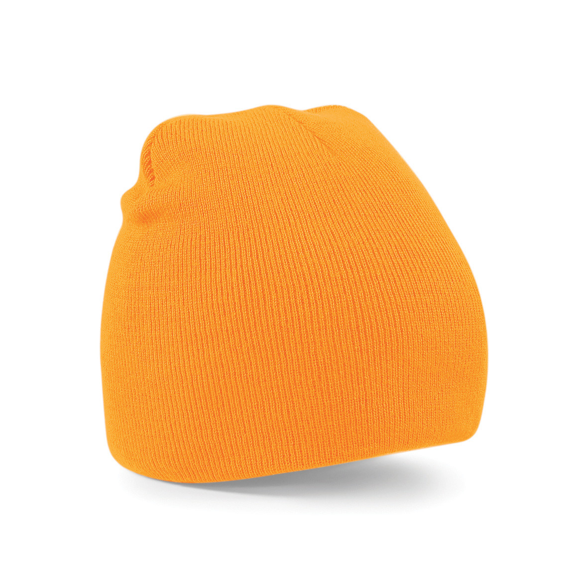 Cappellino senza risvolto in acrilico di colore giallo sole