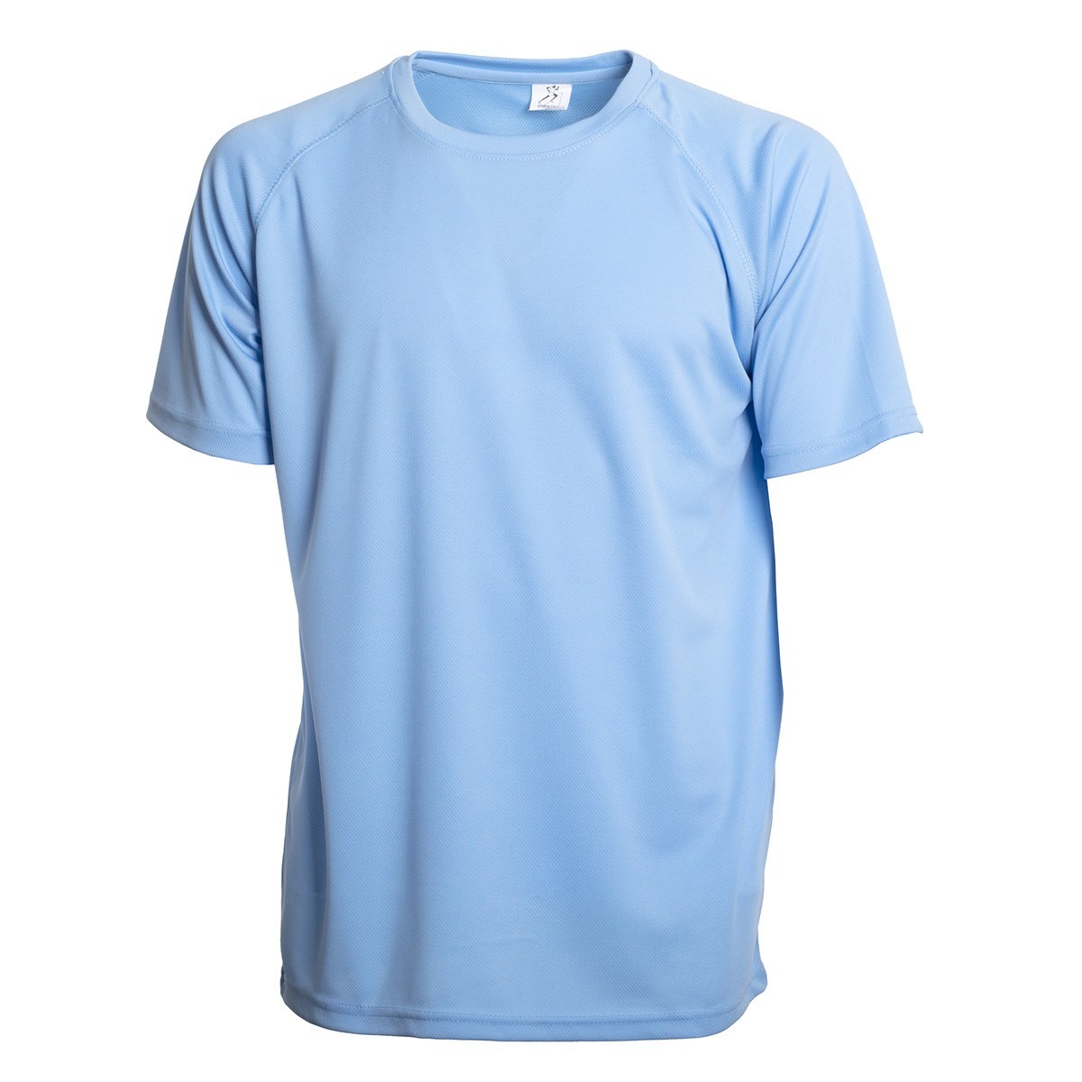 Tshirt sportiva uomo azzurra in tessuto traspirante