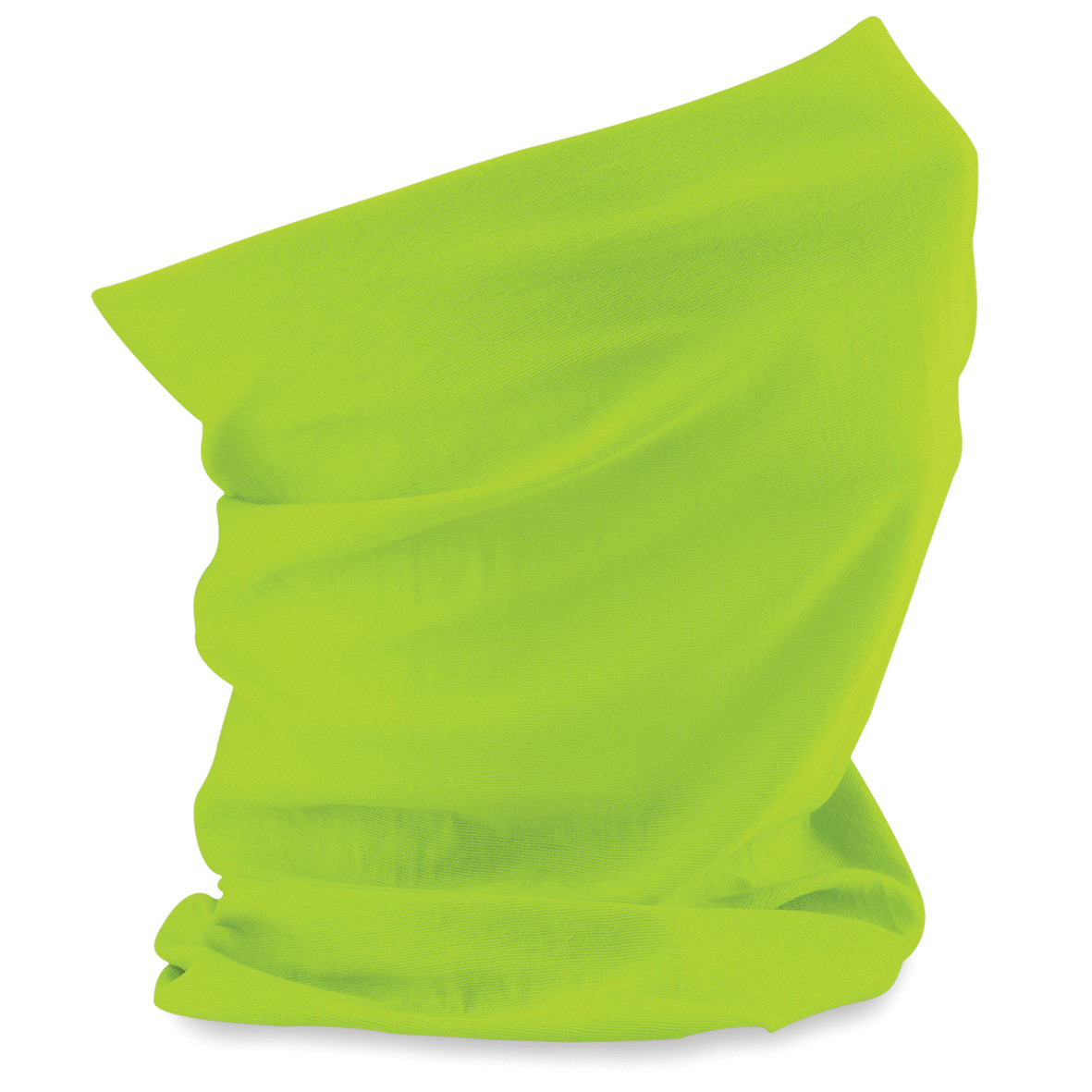 Fascia multiuso in poliestere senza cuciture di colore verde fluo
