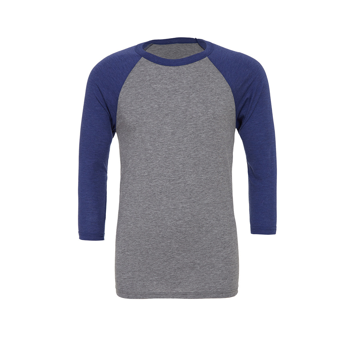 Maglia unisex con maniche 3/4 grigia e blu