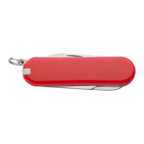 Mini coltellino rosso tascabile in acciaio con sei funzioni