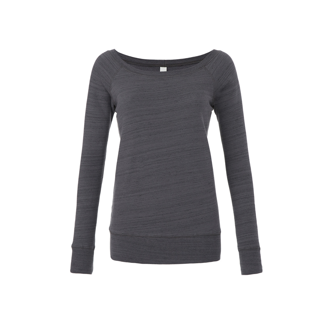 Felpa grigia scura in poliestere con cuciture laterali e felpata internamente