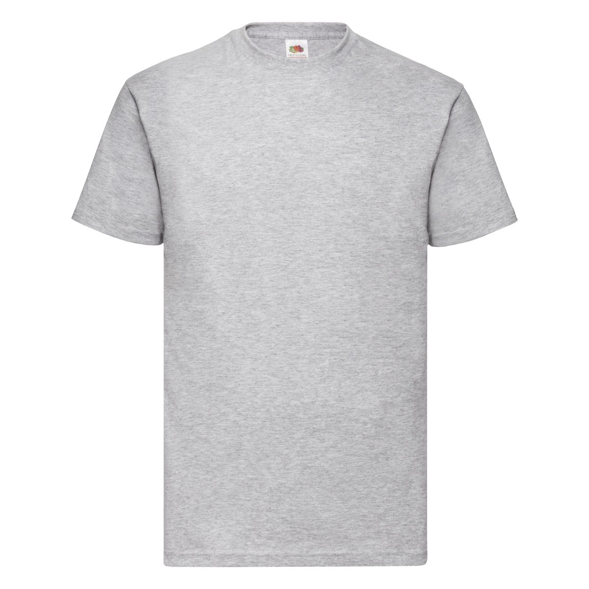 Tshirt in cotone manica corta e girocollo di colore grigio chiaro melange